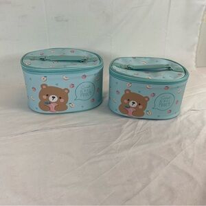 Sweet as a Peach Bear Cosmetic Bag Set (2pc)